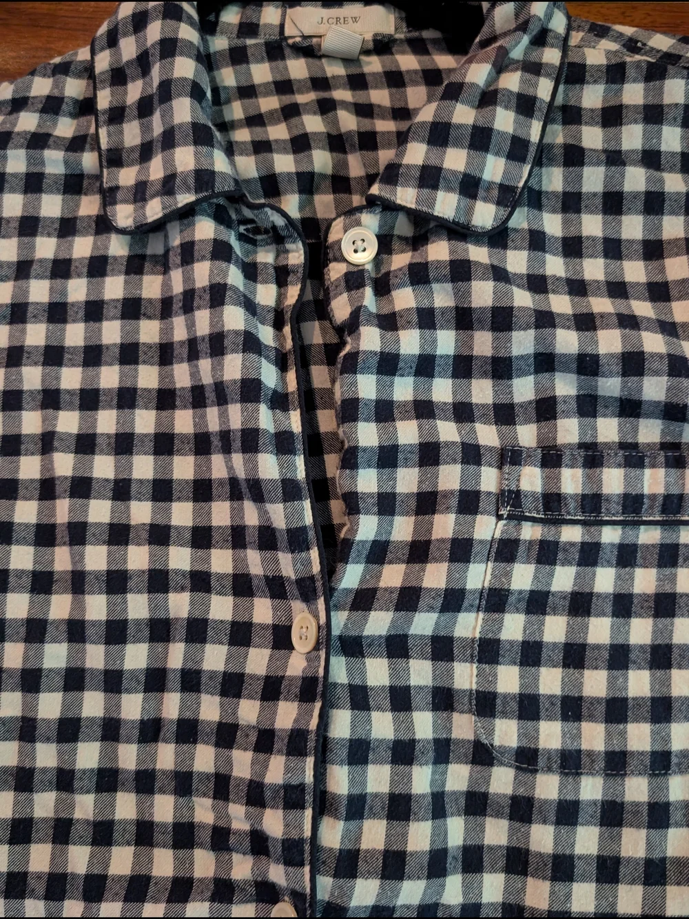 J. Crew Blue and White Gingham Pajama Set- Sz XS